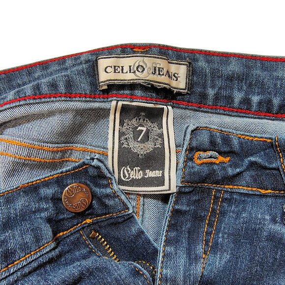 Cello Jeans Dark Wash Straight Leg Women’s Size 7 • Trendy Denim - Picture 3 of 4
